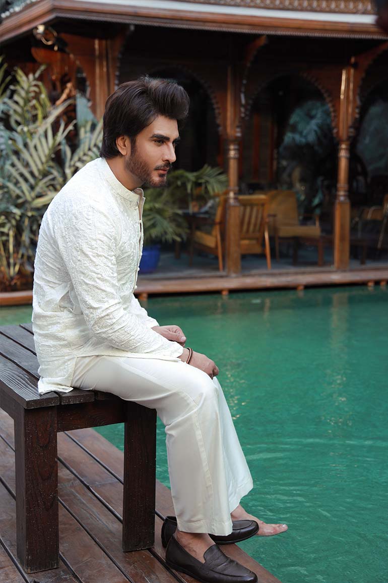 -SHAHKAAR- WHITE KURTA PAJAMA