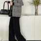 Zuzu Three Piece Chequered Knit Suit