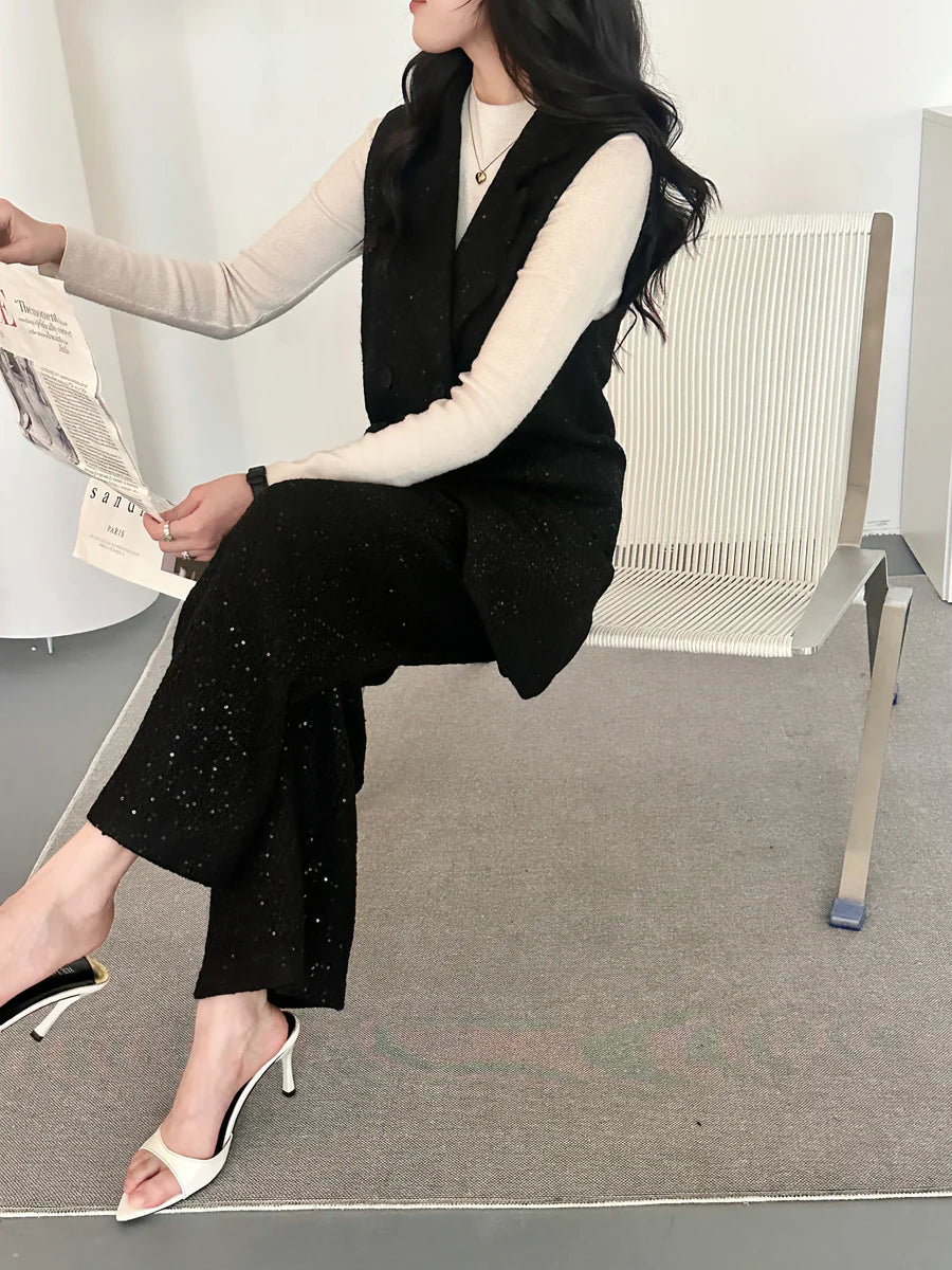 Fifi Sleeveless Tweed Suit