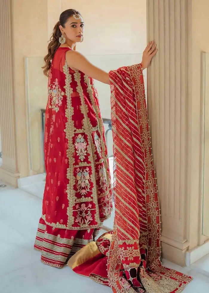 Wedding Collection - Unstitched - Scarlet - 2A - Sale