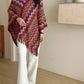 Kai Zig Zag Chevron Knitted Cape