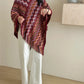 Kai Zig Zag Chevron Knitted Cape