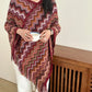 Kai Zig Zag Chevron Knitted Cape