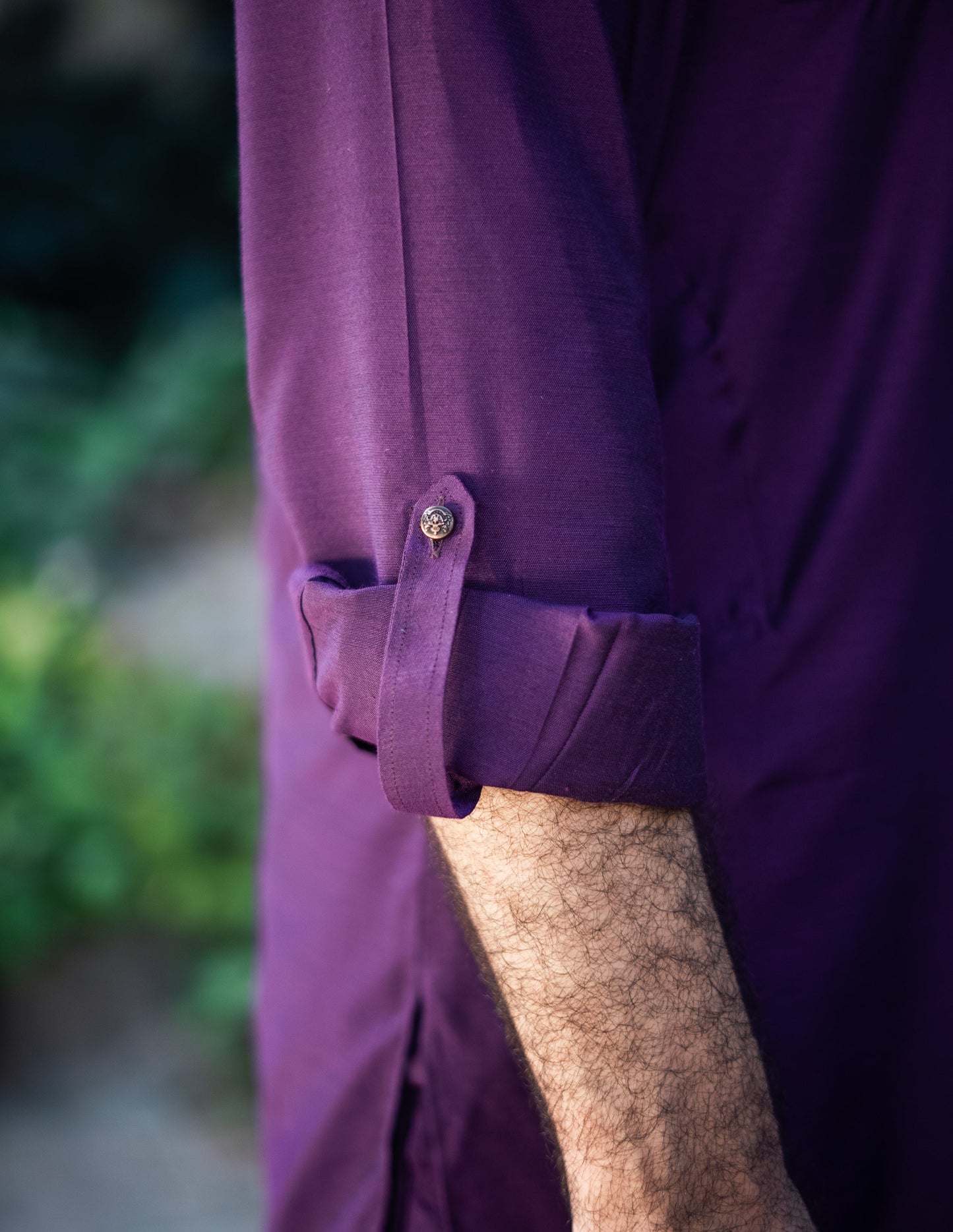 PURPLE COTTON SILK KURTA PAJAMA