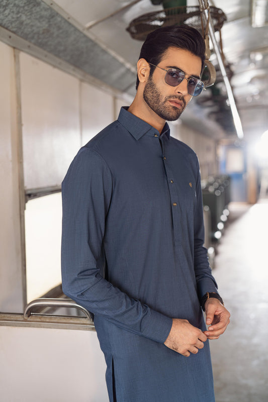 Texture Blue Wash n Wear Shalwar Kameez