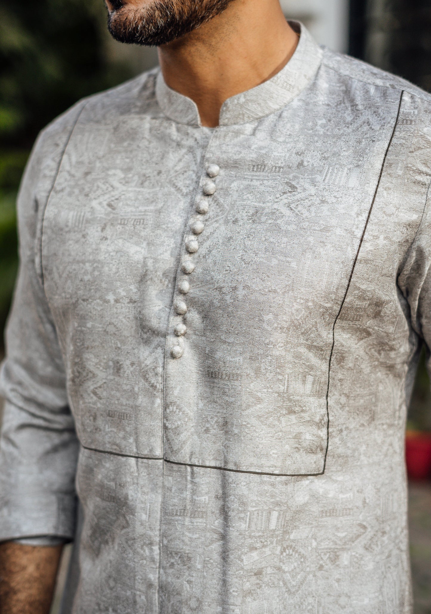 -XARTAJ- GREY KURTA PAJAMA