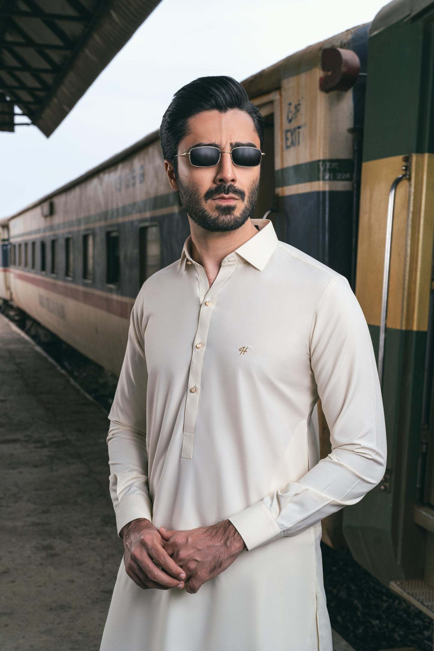 CREAM BOSKY SHALWAR  KAMEEZ