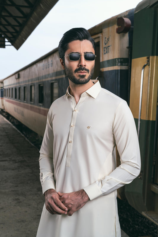 CREAM BOSKY SHALWAR  KAMEEZ