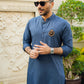 BLUE TEXTURE WASH N WEAR KURTA PAJAMA