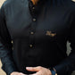 BLACK COTTON SATIN KURTA PAJAMA