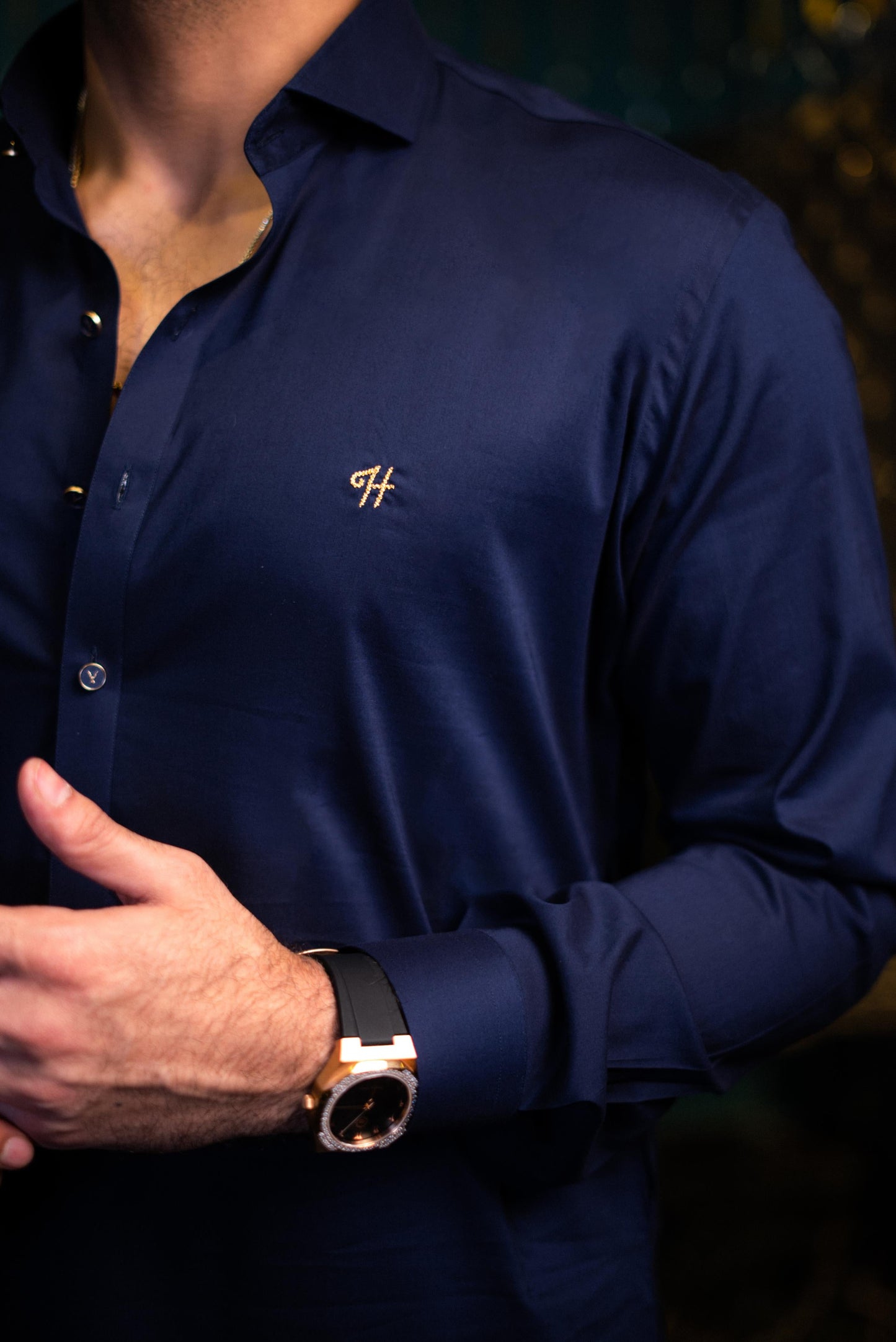 NAVY BLUE EGYPTION COTTON