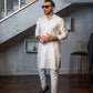 Ivory Embossed Kurta Pajama