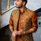 Rust Raw Silk Kurta Pajama