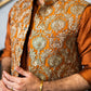 Rust Raw Silk Kurta Pajama