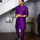 Purple Raw Silk Kurta Pajama