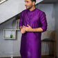 Purple Raw Silk Kurta Pajama