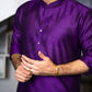 Purple Raw Silk Kurta Pajama