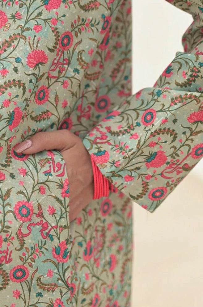 Roshni  Kurta - Mint & Pink