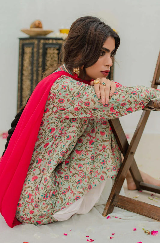 Roshni  Kurta - Mint & Pink