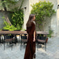 Golden Brown Velvet Embellished Kaaftan
