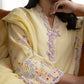 Stitched Embroidered Raw Silk Shirt + Shalwar