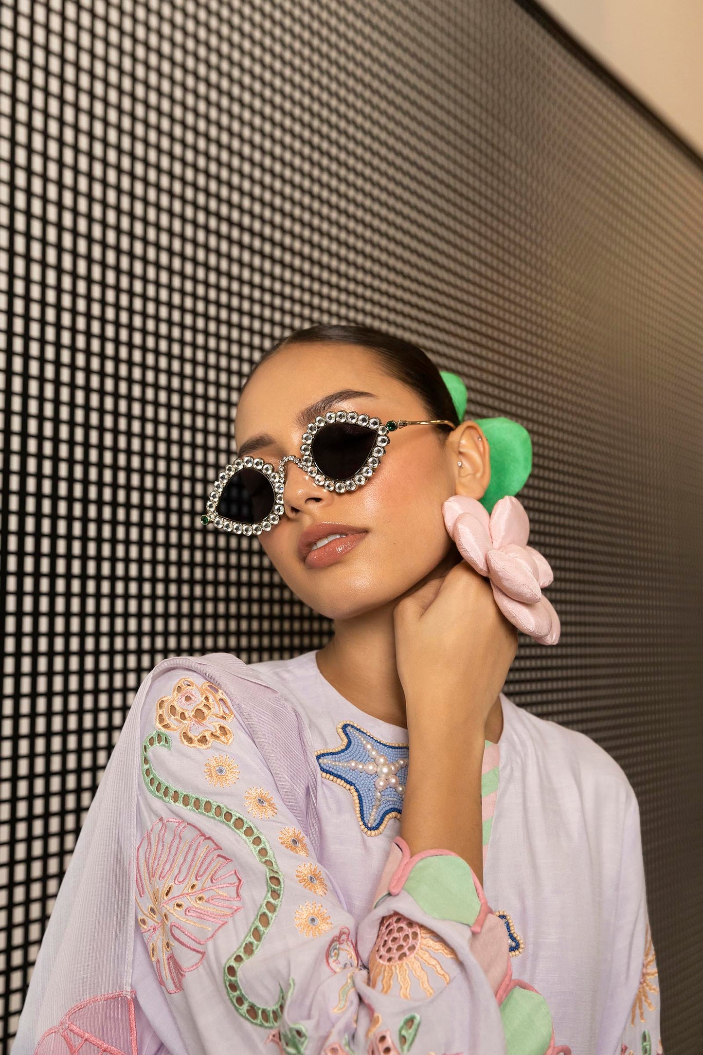 Stitched Embroidered Raw Silk Shirt + Shalwar