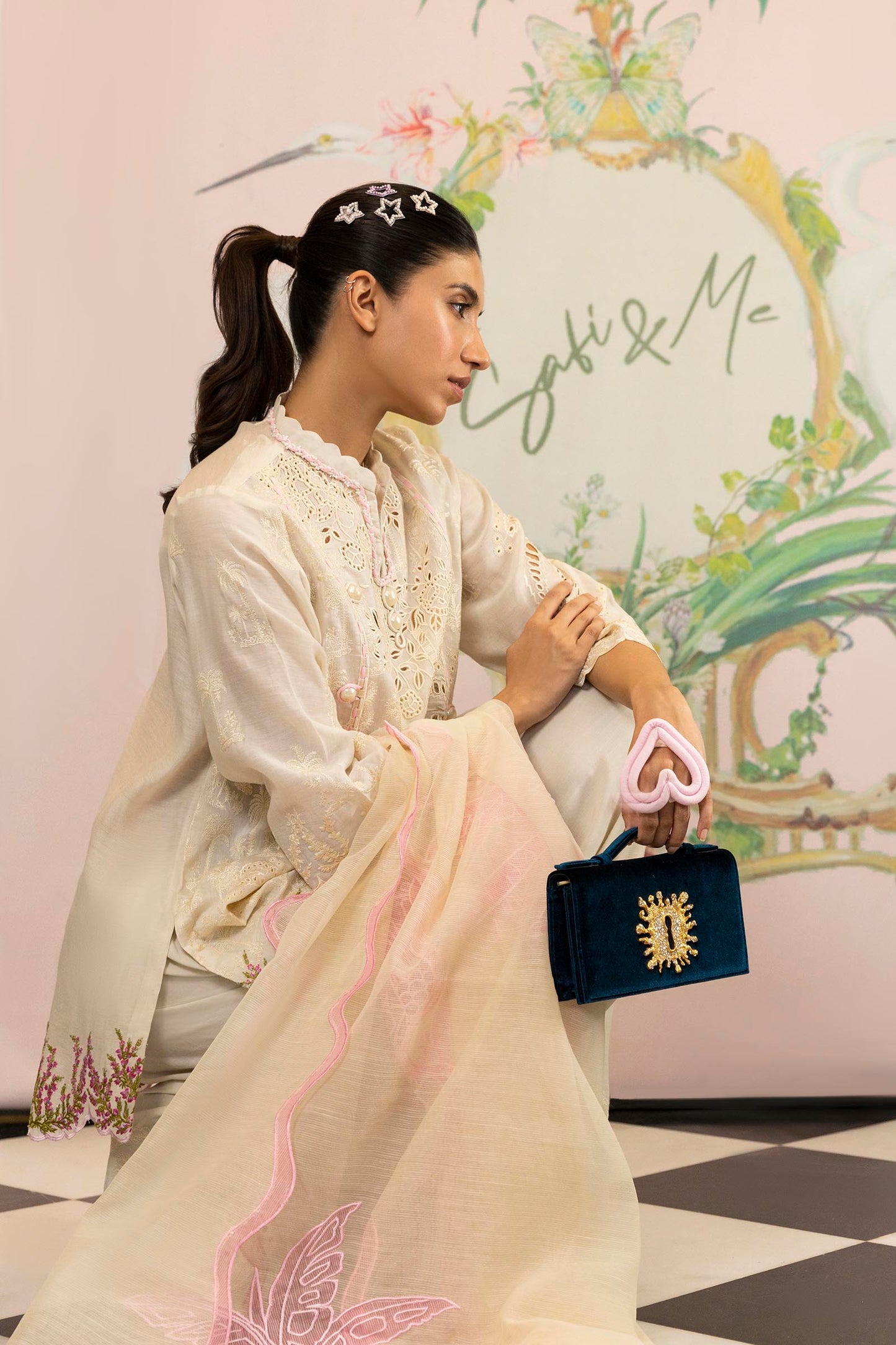 Stitched Embroidered Swiss Cotton Shirt + Shalwar