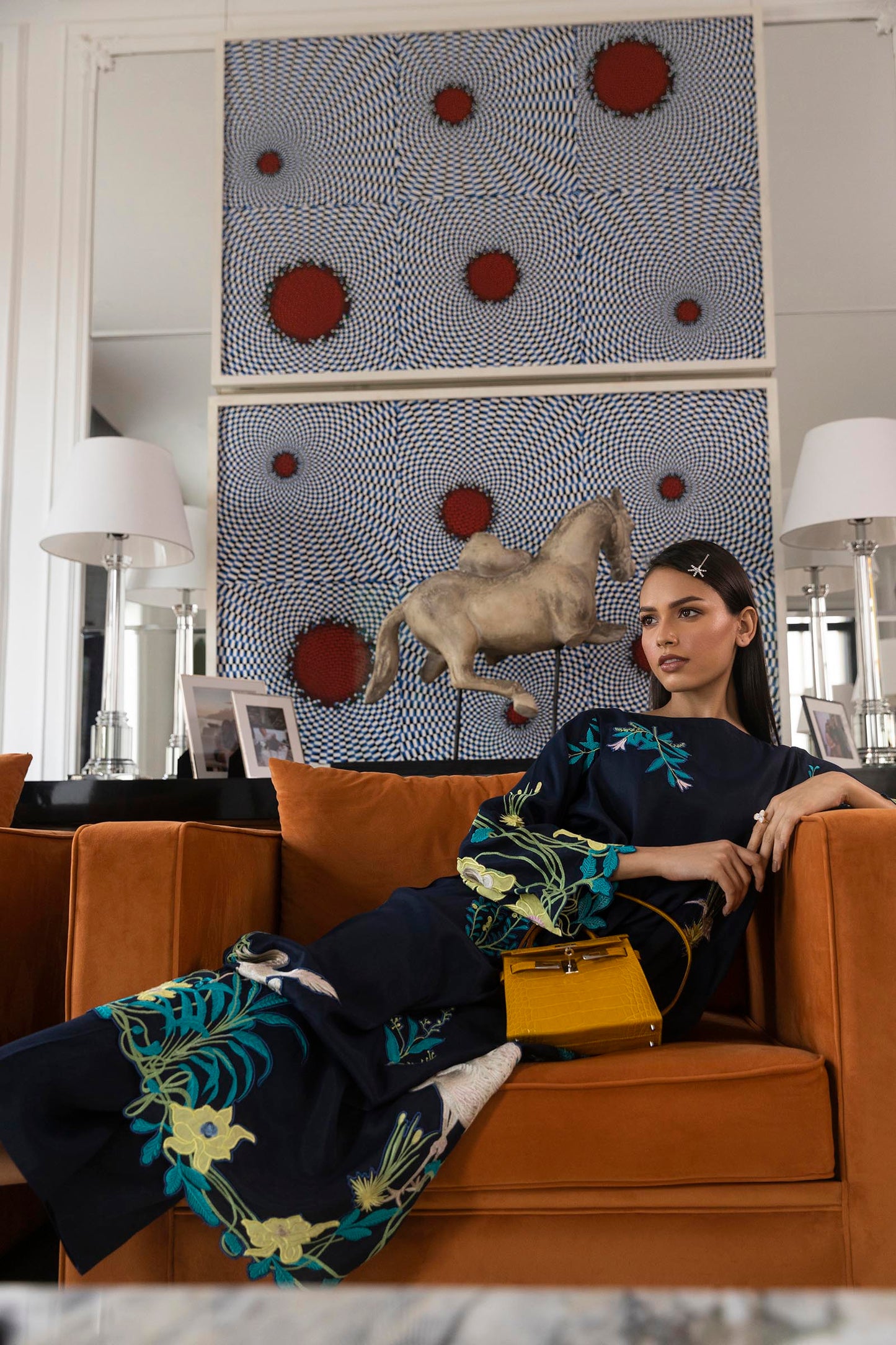 Stitched Embroidered Raw Silk Shirt + Trouser