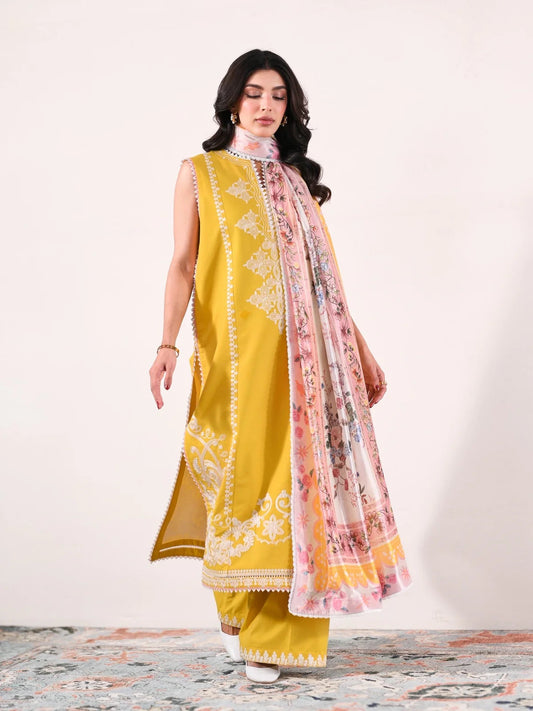 Ready To Wear SS '26 - TUSCAN DAISY LUXURY EMBROIDERED LAWN 3PCS SET | NPA3-26415