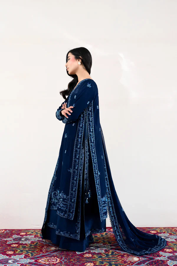 Ready To Wear SS '26 - NAVY BLUE LUXURY EMBROIDERED LAWN 3PCS SET | NPA3-26414