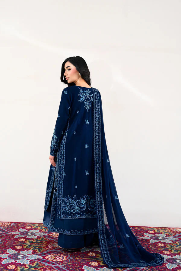 Ready To Wear SS '26 - NAVY BLUE LUXURY EMBROIDERED LAWN 3PCS SET | NPA3-26414