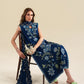 Ready To Wear SS '26 - DEEP BLUE LUXURY EMBROIDERED 3PCS SET | NPA3-26426