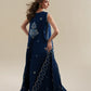Ready To Wear SS '26 - DEEP BLUE LUXURY EMBROIDERED 3PCS SET | NPA3-26426