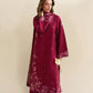 Ready To Wear SS '26 - DEEP PINK LUXURY EMBROIDERED 3PCS SET | NPA3-26425