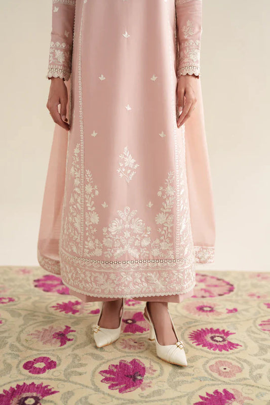 BLUSH PINK LUXURY EMBROIDERED 3PCS SET