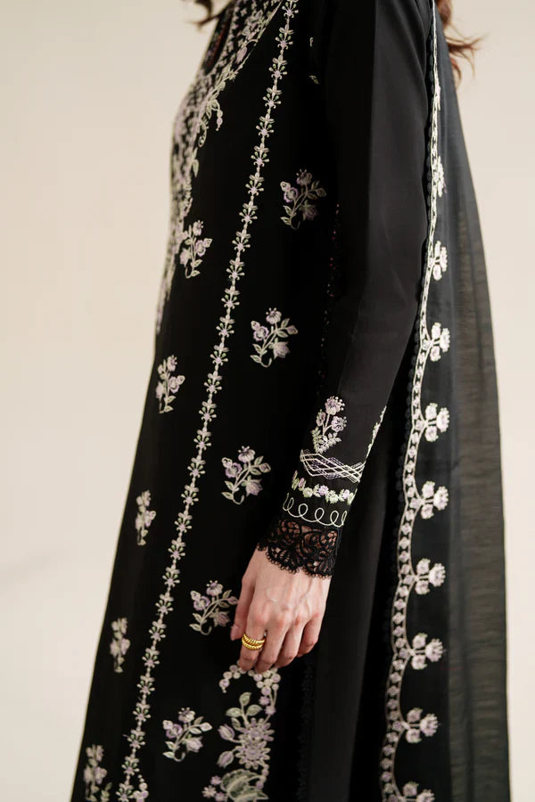 Ready To Wear SS '26 - BLACK LUXURY EMBROIDERED 3PCS SET | NPA3-26422