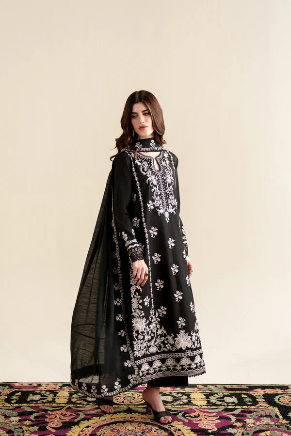 Ready To Wear SS '26 - BLACK LUXURY EMBROIDERED 3PCS SET | NPA3-26422