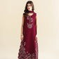 Ready To Wear SS '26 - DEEP BURGUNDY LUXURY EMBROIDERED 3PCS SET | NPA3-26420