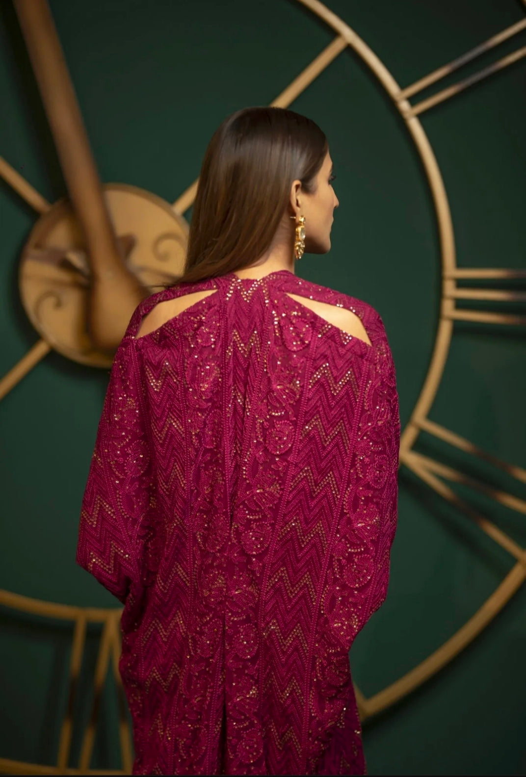 Kaftans - Kf-15222-Fuchsia