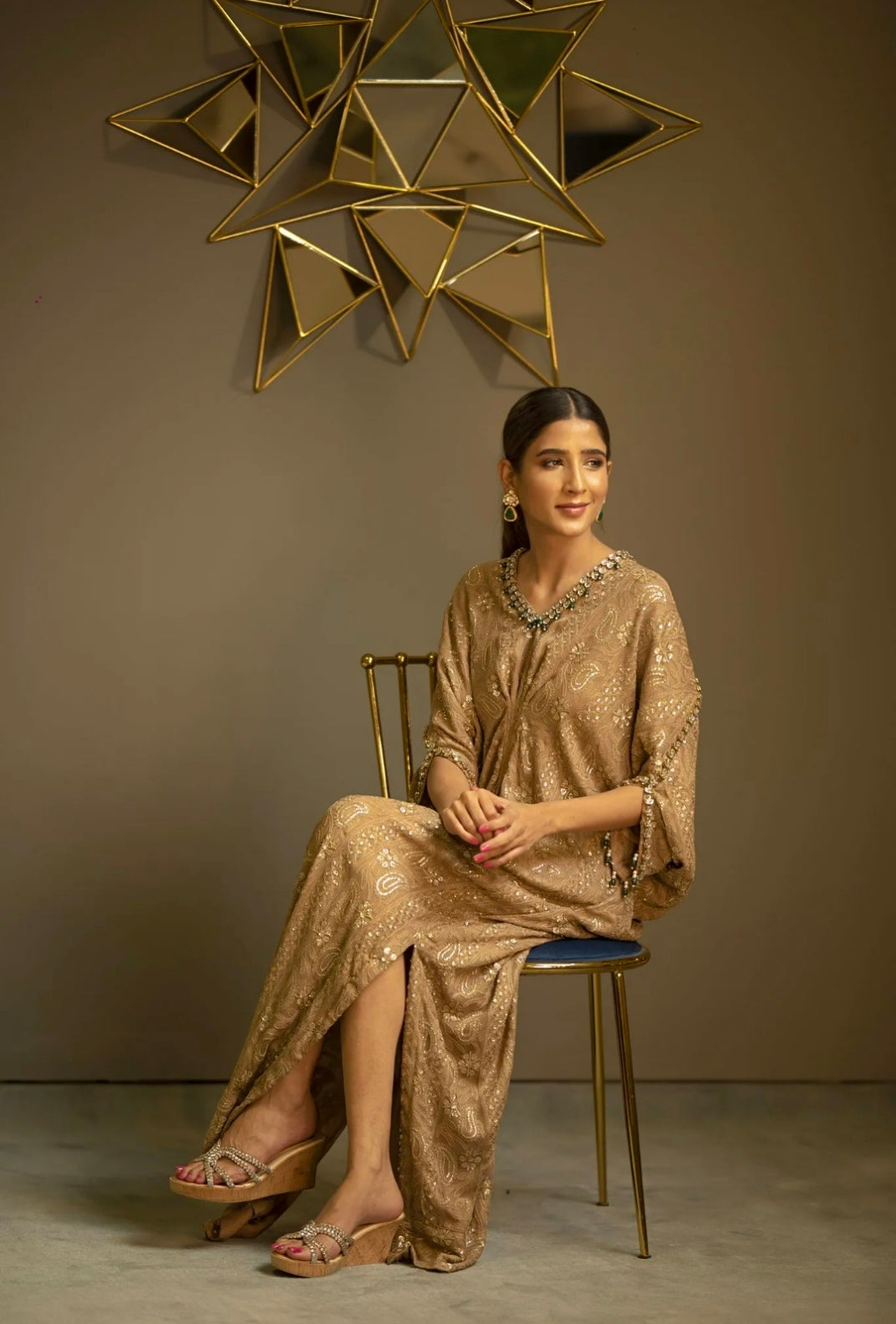 Kaftans -Kf-15221-Almond