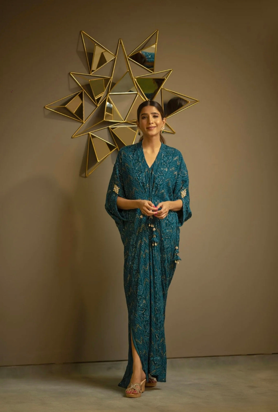 Kaftans - Kf-15222-Teal
