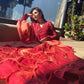 Long Embroidered Angarkha With Statement Dupatta