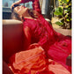 Long Embroidered Angarkha With Statement Dupatta