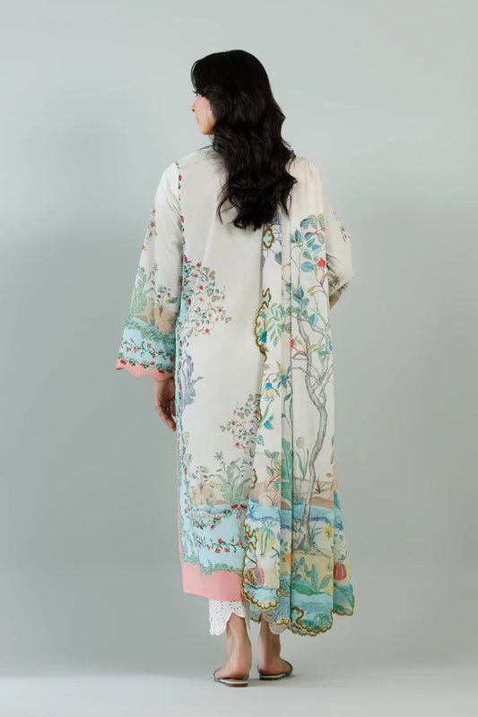 Eid Edit '26 - Stitched Printed Lawn Shirt+ Dupatta | SS26BSP185P2D