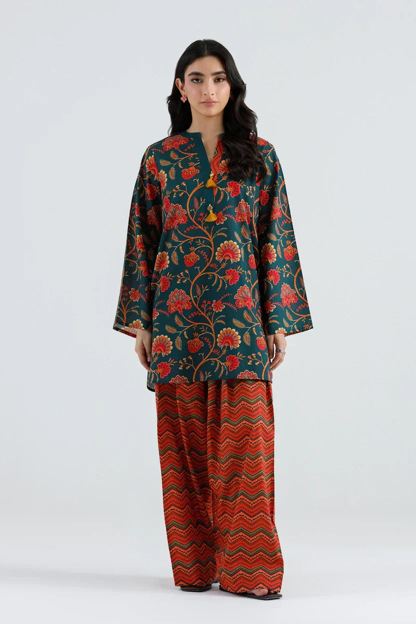 Eid Edit '26 - Stitched Printed Lawn Shirt+ Shalwar | SS26BSP377P2T