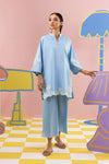 New In '26 - Stitched Embroidered Lawn Shirt+ Culotte | SS26ESE316P2T