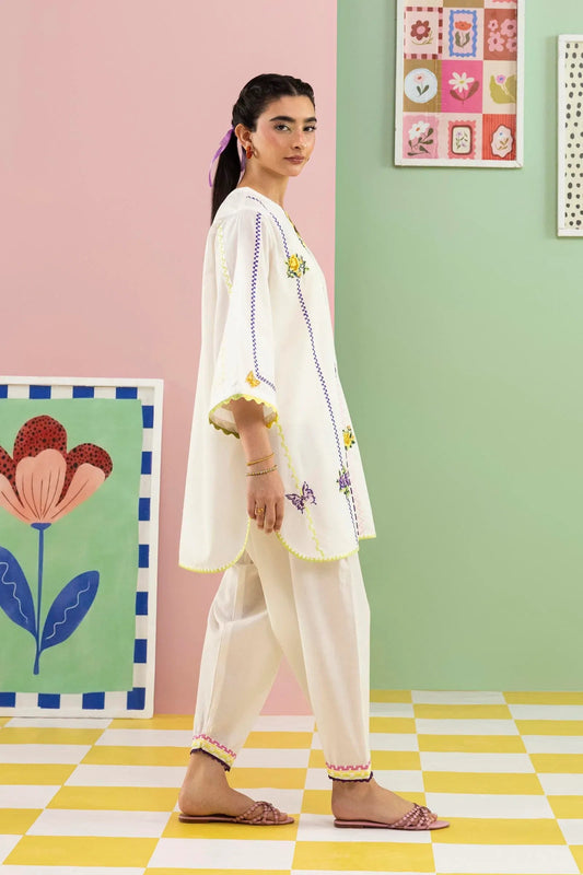 New In '26 - Stitched Embroidered Lawn Shirt+ Shalwar | SS26ESE323P2T