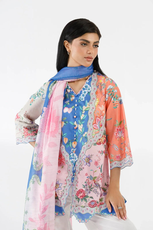 New In '26 - Stitched Printed Muzlin Suit | SS26MUZ113BP3