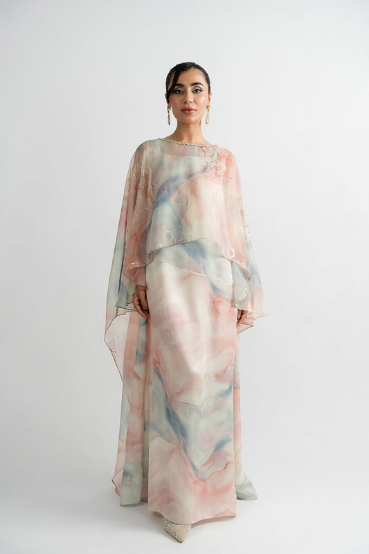 Passu Festive Edit '25 - Lazani Cape Dress