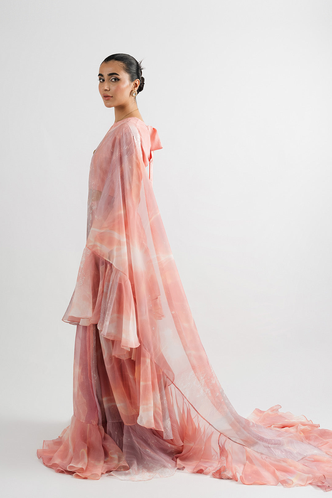 Passu Festive Edit '25 - Mirdaar Crop Top & Saree (2Pc)